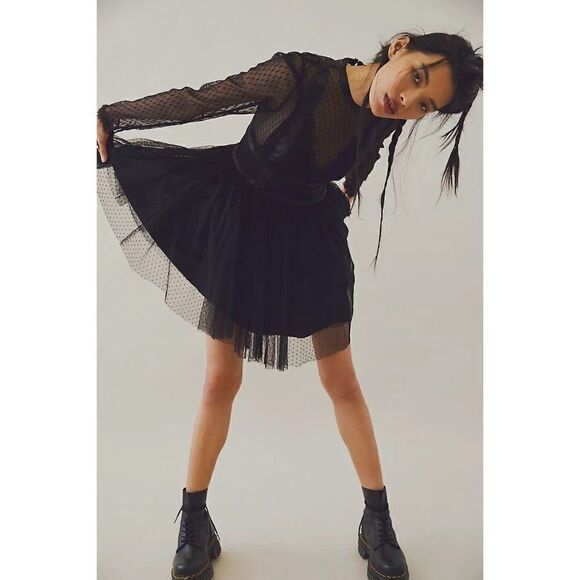 NWT FREE PEOPLE X BRENDA KNIGHT NIGEL PRESTON SZ L SWEET CORSET MINI DRESS - Picture 1 of 2